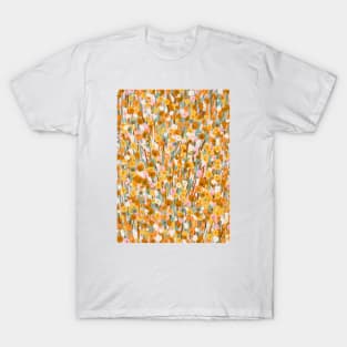 Vintage Orange Floral Pattern T-Shirt